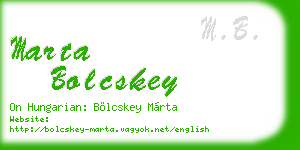 marta bolcskey business card